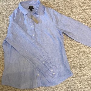 J. Crew new with tags linen button down shirt